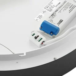 Arcchio LED-taklampe Aleksi, Ø 60 cm, svart, metall, CCT