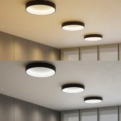 Arcchio LED-taklampe Aleksi, Ø 60 cm, svart, metall, CCT