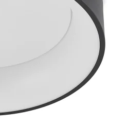 Arcchio LED-taklampe Aleksi, Ø 45 cm, svart, metall, CCT