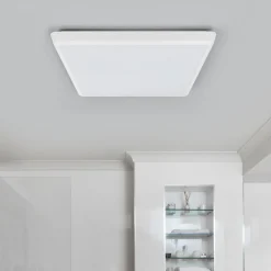 Arcchio LED-taklampe Augustin, 40 x 40 cm, hvit, IP54