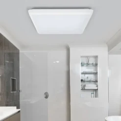 Arcchio LED-taklampe Augustin, 30 x 30 cm, hvit, IP54