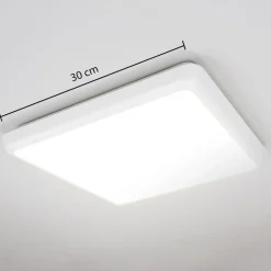 Arcchio LED-taklampe Augustin, 30 x 30 cm, hvit, IP54