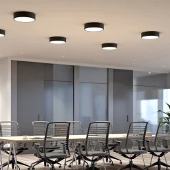 Arcchio LED-taklampe Noabelle, Ø 40 cm, svart, metall