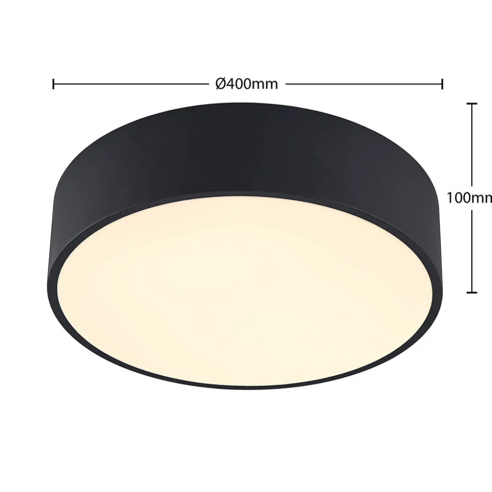 Arcchio LED-taklampe Noabelle, Ø 40 cm, svart, metall