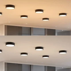 Arcchio LED-taklampe Noabelle, Ø 40 cm, svart, metall