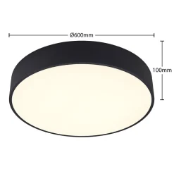 Arcchio LED-taklampe Noabelle, Ø 60 cm, svart, metall
