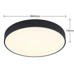 Arcchio LED-taklampe Noabelle, Ø 80 cm, svart, metall