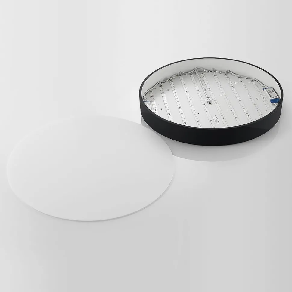 Arcchio LED-taklampe Noabelle, Ø 80 cm, svart, metall