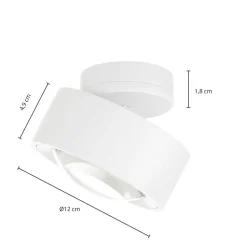 Arcchio LED-taklampe Rotari, 1 lyskilde, hvit, bevegelig