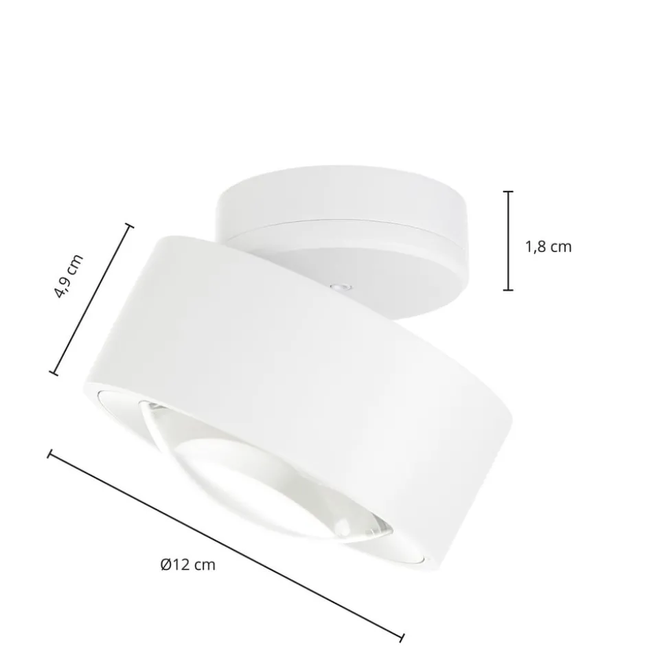 Arcchio LED-taklampe Rotari, 1 lyskilde, hvit, bevegelig