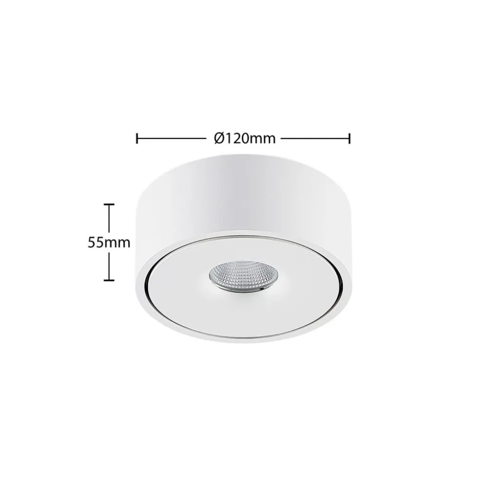 Arcchio LED-taklampe Rotari, hvit, opp og ned, aluminium