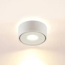 Arcchio LED-taklampe Rotari, hvit, opp og ned, aluminium