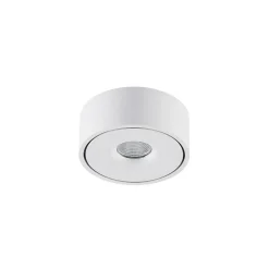 Arcchio LED-taklampe Rotari, hvit, metall, Ø 12 cm