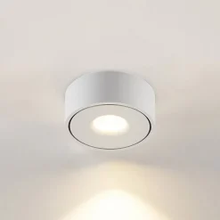 Arcchio LED-taklampe Rotari, hvit, metall, Ø 12 cm