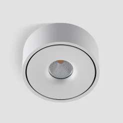 Arcchio LED-taklampe Rotari, hvit, metall, Ø 12 cm