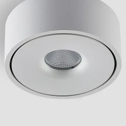 Arcchio LED-taklampe Rotari, hvit, metall, Ø 12 cm