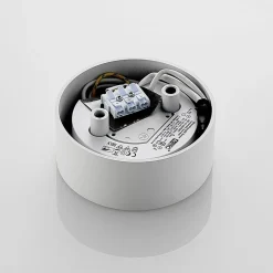 Arcchio LED-taklampe Rotari, hvit, metall, Ø 12 cm