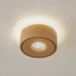 Arcchio LED-taklampe Rotari, brun, opp og ned