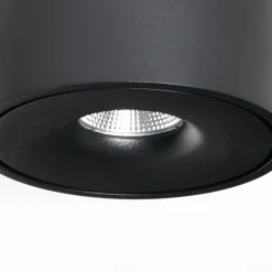 Arcchio LED-taklampe Rotari, Ø 12 cm, opp & ned, svart