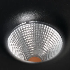 Arcchio LED-taklampe Rotari, Ø 12 cm, opp & ned, svart