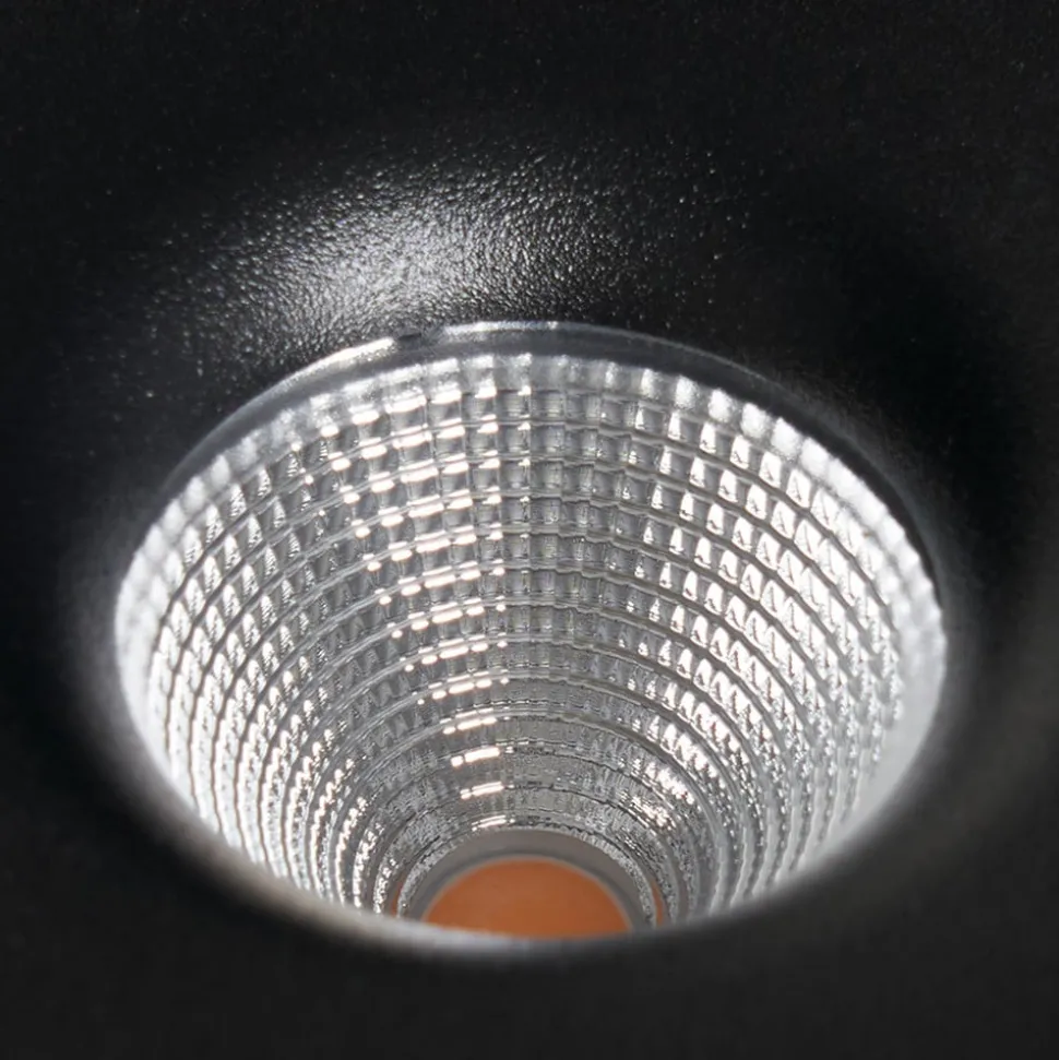 Arcchio LED-taklampe Rotari, Ø 12 cm, opp & ned, svart