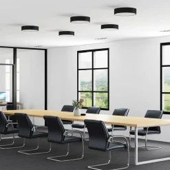 Arcchio LED-taklampe Vanida, svart, Ø 40 cm, opp/ned