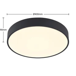 Arcchio LED-taklampe Vanida, svart, Ø 40 cm, opp/ned