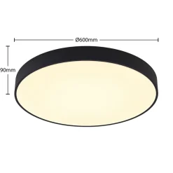 Arcchio LED-taklampe Vanida, svart, Ø 60 cm, opp/ned
