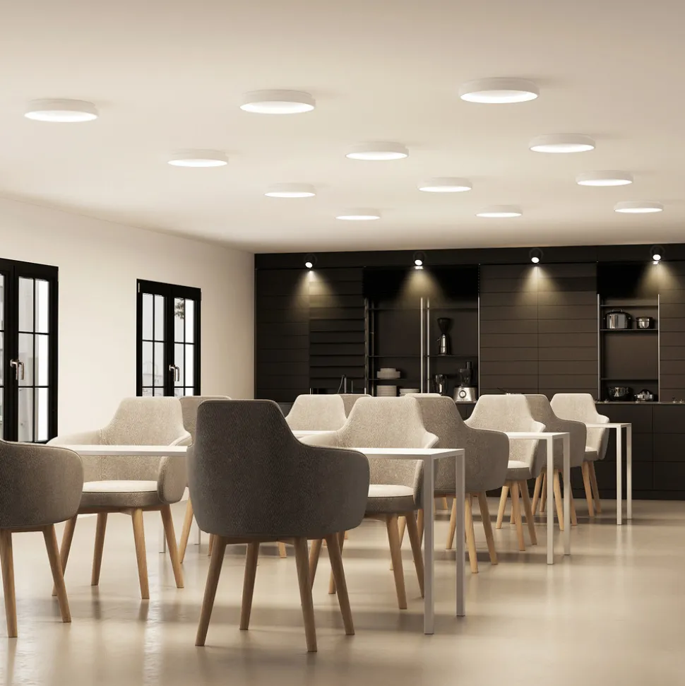 Arcchio LED-taklampe Vivy, Ø 38 cm, hvit, metall