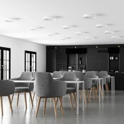 Arcchio LED-taklampe Vivy, Ø 38 cm, hvit, metall