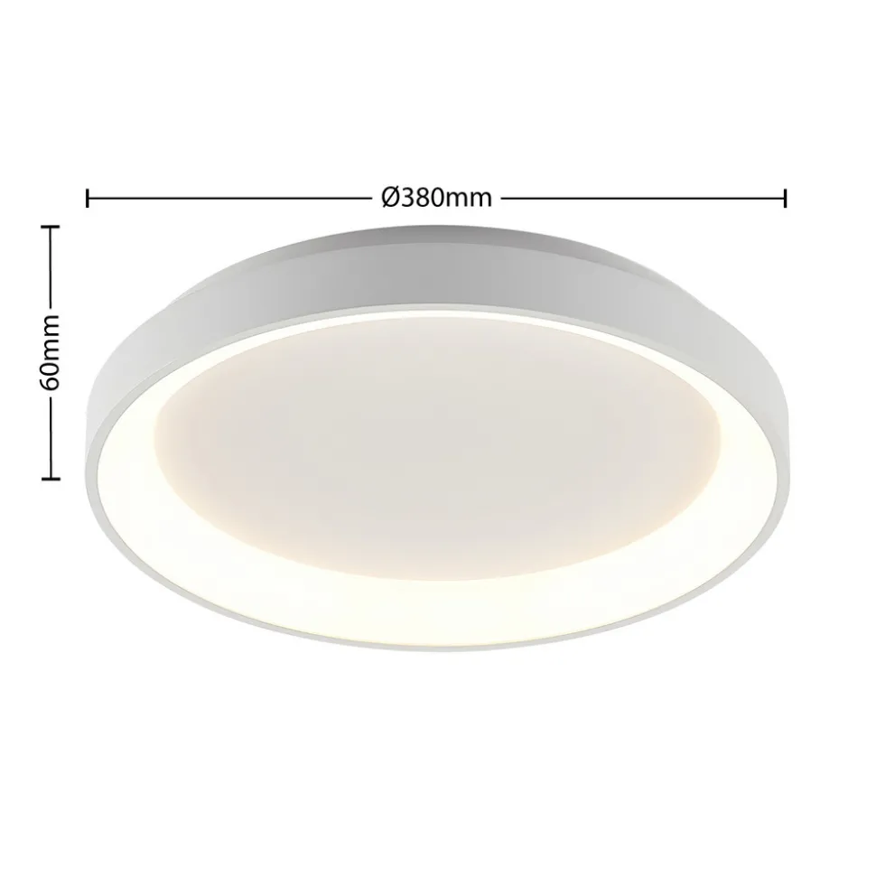 Arcchio LED-taklampe Vivy, Ø 38 cm, hvit, metall