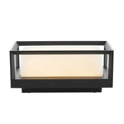 Arcchio LED-vegglampe Ismera, antrasitt/opal, IP65, glass
