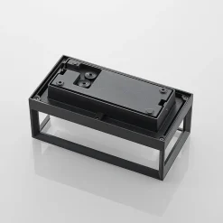 Arcchio LED-vegglampe Ismera, antrasitt/opal, IP65, glass