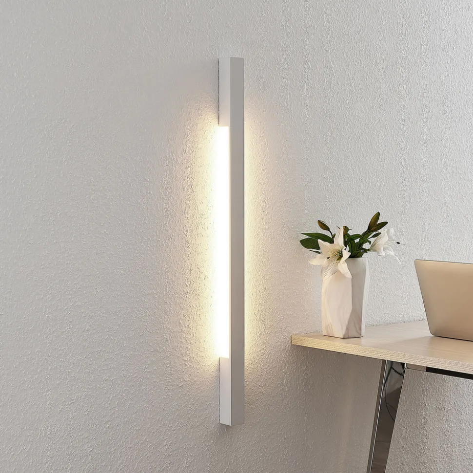 Arcchio LED-vegglampe Ivano, 91 cm, hvit, aluminium