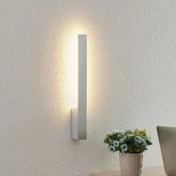 Arcchio LED-vegglampe Ivano, høyde 43 cm, børstet aluminium