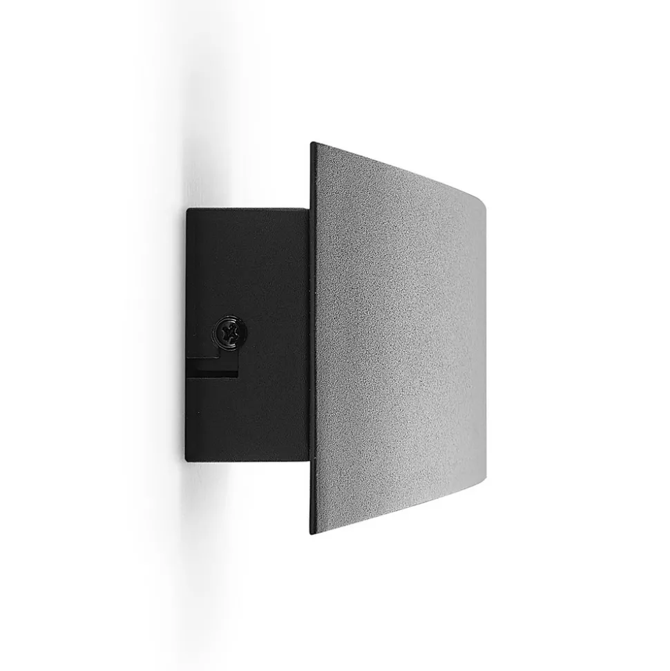 Arcchio LED-vegglampe Jelle, 27 cm, svart/gull, opp/ned