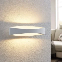 Arcchio LED-vegglampe Jelle, 44 cm, hvit, metall, opp/ned