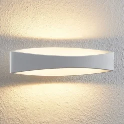 Arcchio LED-vegglampe Jelle, 44 cm, hvit, metall, opp/ned