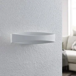 Arcchio LED-vegglampe Jelle, 44 cm, hvit, metall, opp/ned