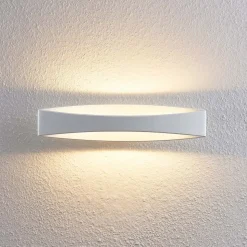 Arcchio LED-vegglampe Jelle, 44 cm, hvit, metall, opp/ned