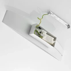 Arcchio LED-vegglampe Jelle, 44 cm, hvit, metall, opp/ned