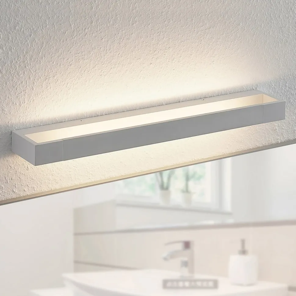 Arcchio LED-vegglampe Jora, 60 cm, hvit, svingbar, IP44