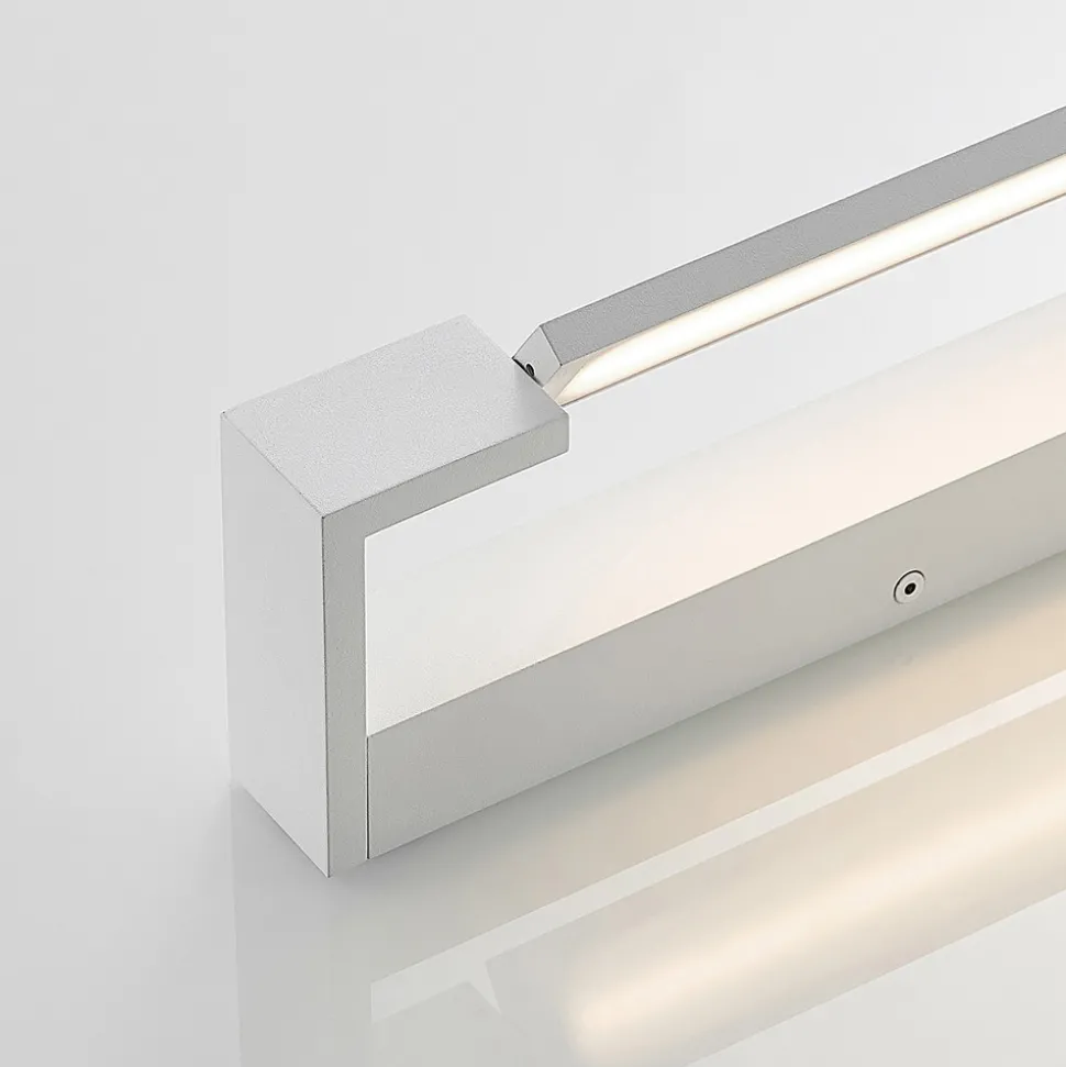 Arcchio LED-vegglampe Jora, 60 cm, hvit, svingbar, IP44
