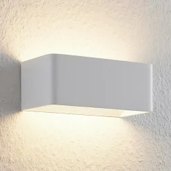 Arcchio LED-vegglampe Karam, 20 cm, hvit, metall, opp/ned