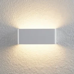 Arcchio LED-vegglampe Karam, 20 cm, hvit, metall, opp/ned