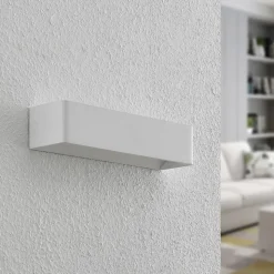 Arcchio LED-vegglampe Karam, 37 cm, hvit, metall, opp/ned