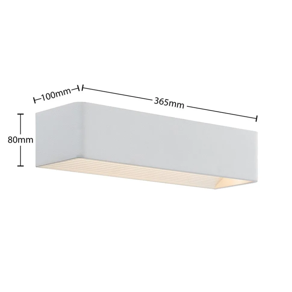 Arcchio LED-vegglampe Karam, 37 cm, hvit, metall, opp/ned