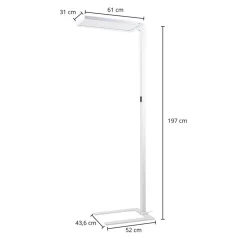 Arcchio Nelus LED-gulvlampe til kontor sensor hvit