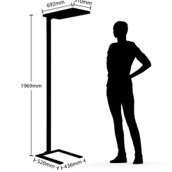 Arcchio Nelus LED-gulvlampe, dimbar, beveg.sensor