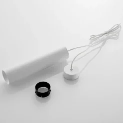 Arcchio pendellampe Ejona, høyde 27 cm, hvit, aluminium